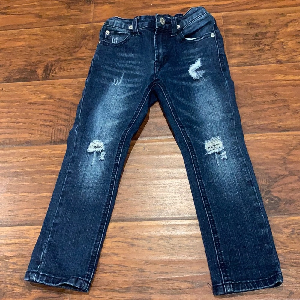 Hudson Boys Sz 4 Distressed Dark Wash Denim Jeans